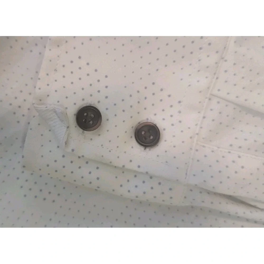 J.B. Holt Shirt XXL Athletic Fit Geometric White Button Up Long Sleeve‎